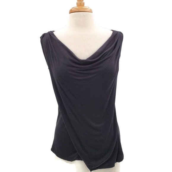 NYC Womens Sleeveless Draped Neck Blouse Small - Picture 1 of 10